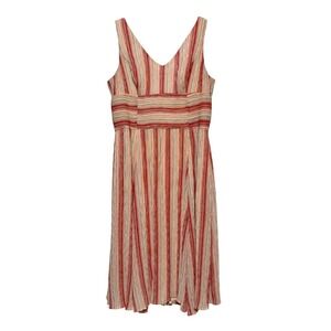 Vintage Cambia Retro Mod Babydoll Silk Midi Dress Women Size 14 Parisian Picnic